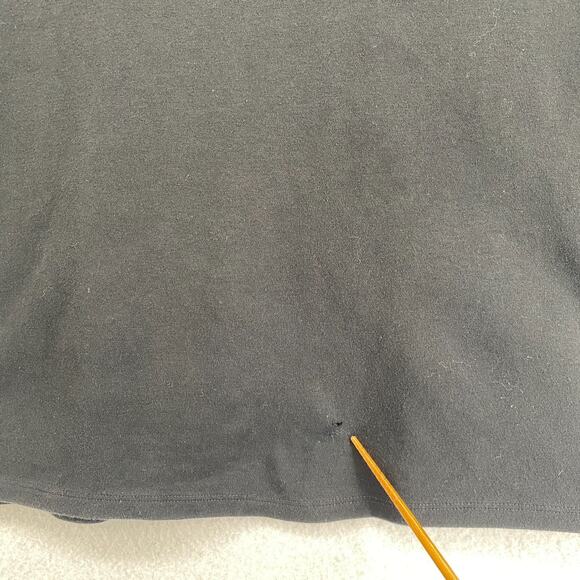 EILEEN FISHER Top L Cotton Interlock Jersey Scoop Neck 3/4 Sleeve Black - Picture 10 of 11